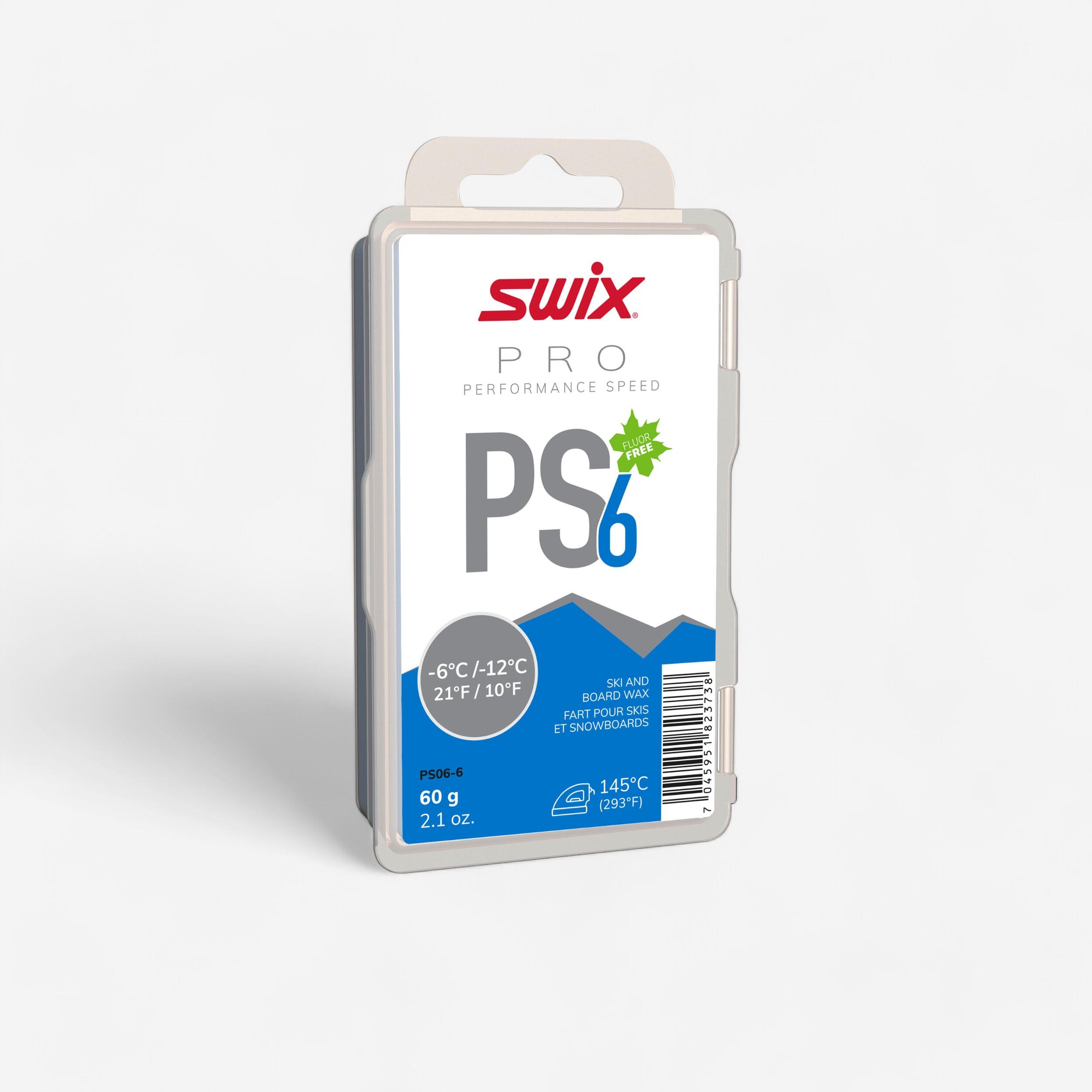 SWIX Glijwax PS6 blauw -6°C/-12°C 60 g
