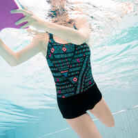 Women's Swimming 1-piece Shorty Swimsuit Heva All AFI - Black