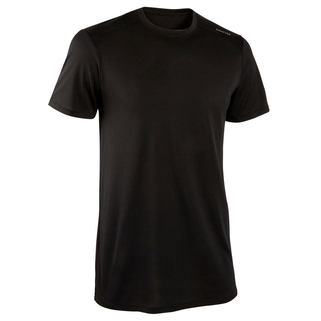 Vyriški orui pralaidūs kūno rengybos marškinėliai su apvalia apykakle, juodi