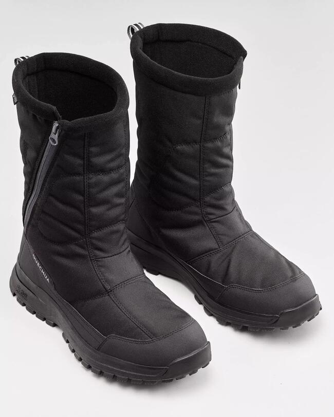 Buty turystyczne męskie ciepłe SH100 High Zip czarne