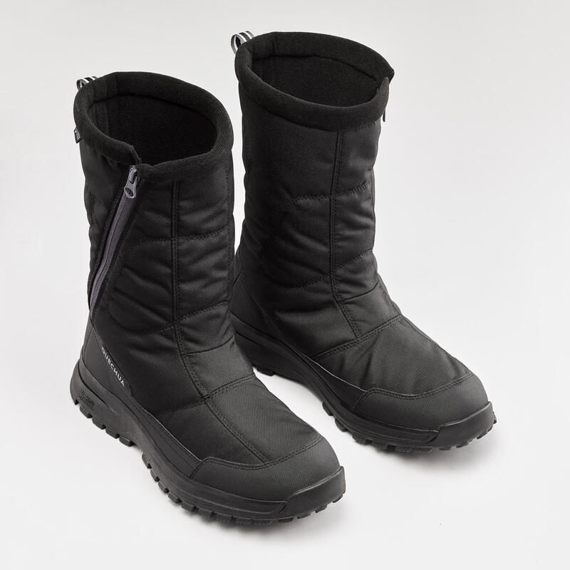 Botas de caminhada na neve quentes e impermeáveis - SH100 Fecho - Homem