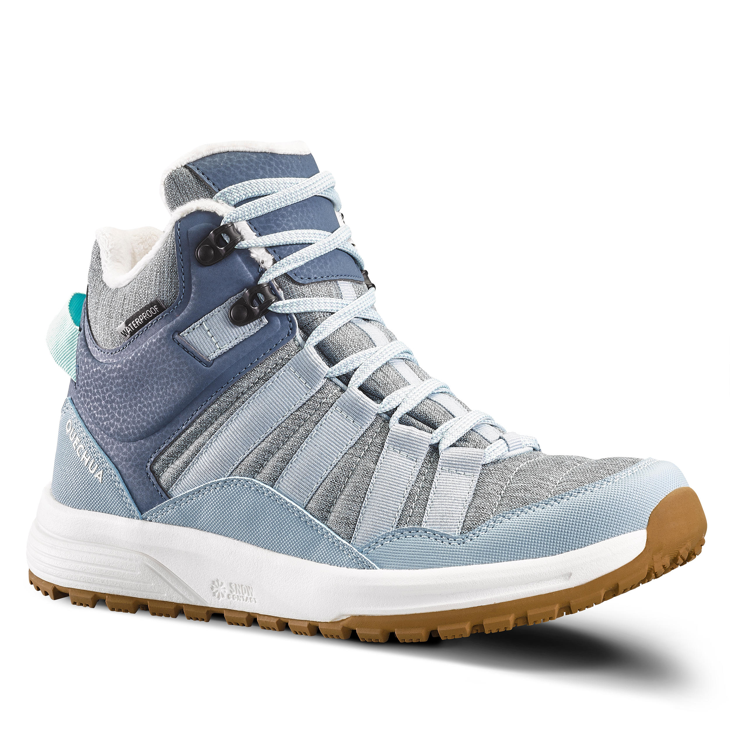 QUECHUA Warme waterdichte damesschoenen voor sneeuwwandelen SH100 X-warm  halfhoog | Decathlon