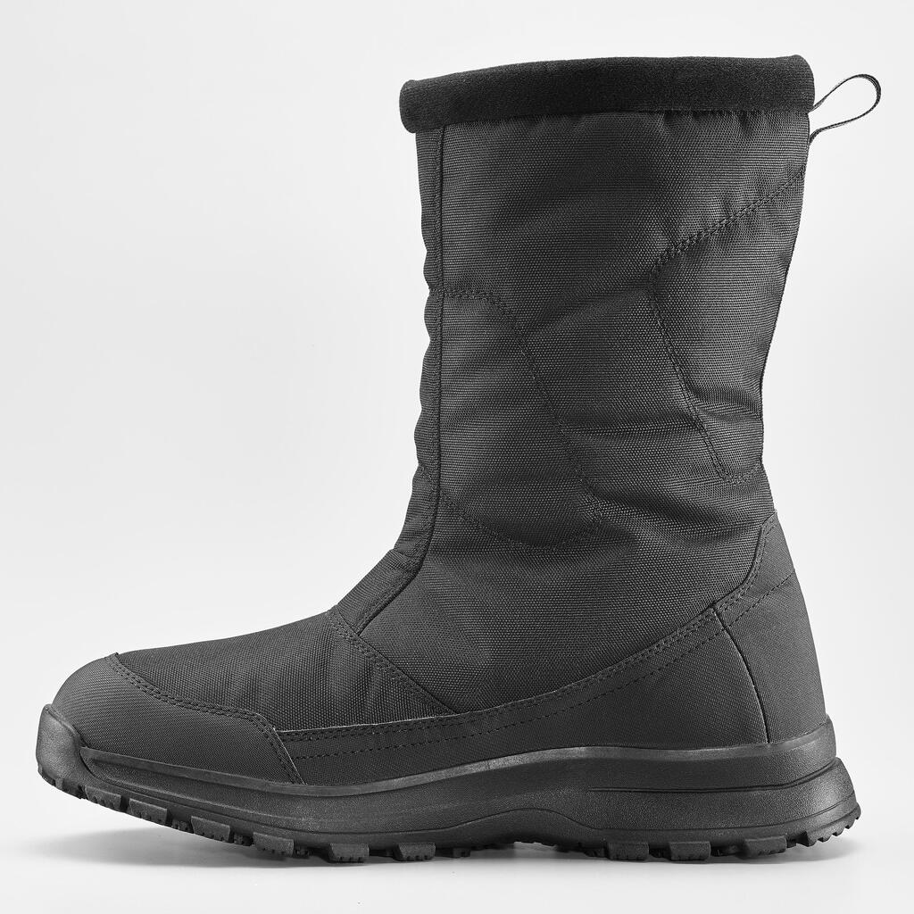 Botas de nieve cálidas impermeables de hombre para senderismo SH100 cremallera