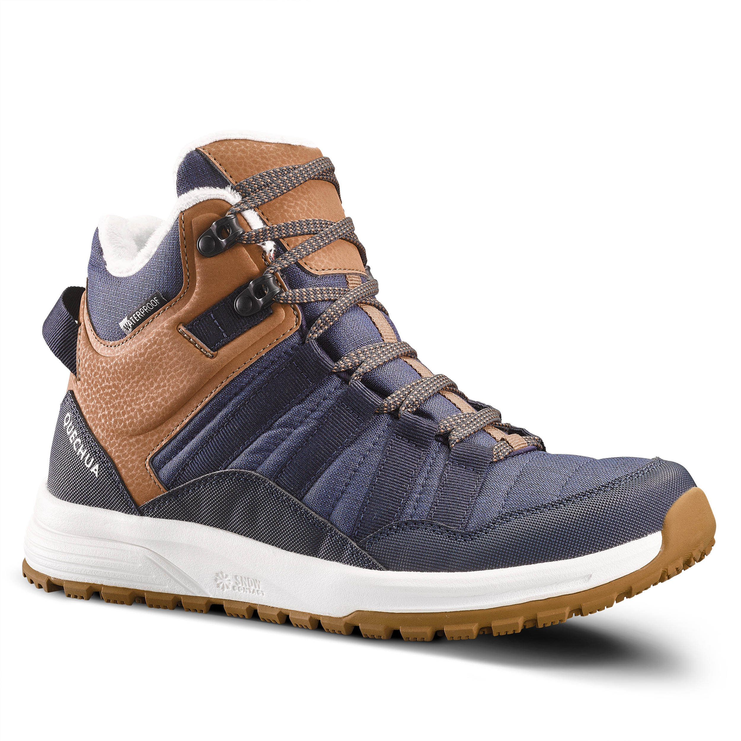 Scarpe trekking donna SH100 X-WARM MID impermeabili grigie QUECHUA |  DECATHLON