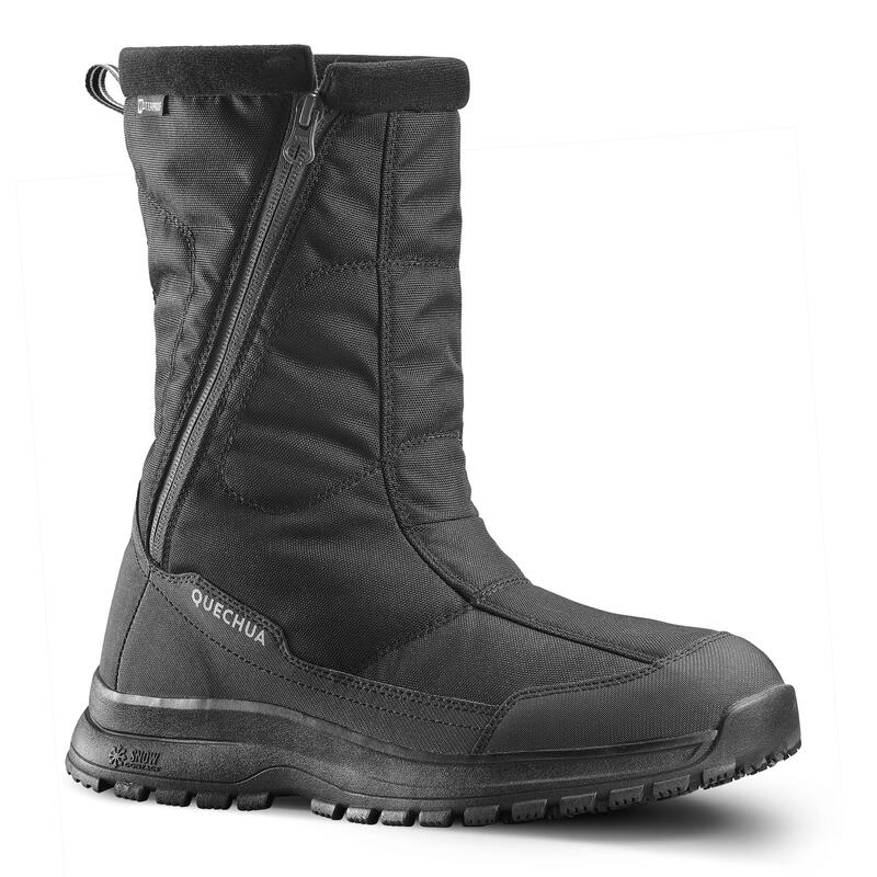 Men's Waterproof High Walking Boots - Black