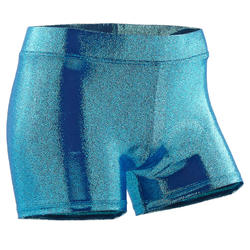 Short brillant turquoise Gymnastique Artistique Féminine