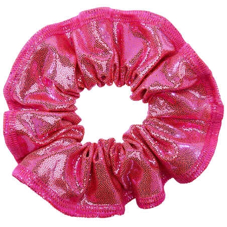 Girls' Artistic Gymnastics Scrunchie - Pink Glitter