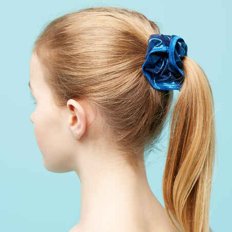 Women's Sequined Gymnastics Scrunchie - Blue