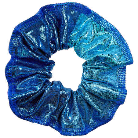 Women's Sequined Gymnastics Scrunchie - Turquoise Blue