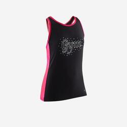 Débardeur sequins noir et rose Gymnastique Artistique Féminine