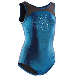 Maillot sin mangas azul Gimnasia Artística femenina 