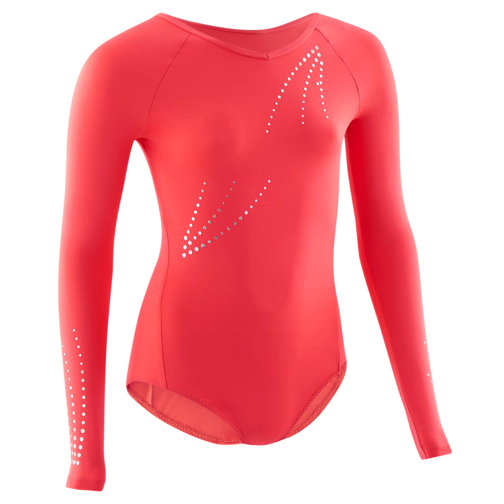 Women's Artistic Gymnastics Long-Sleeved Leotard - Pink 1/5