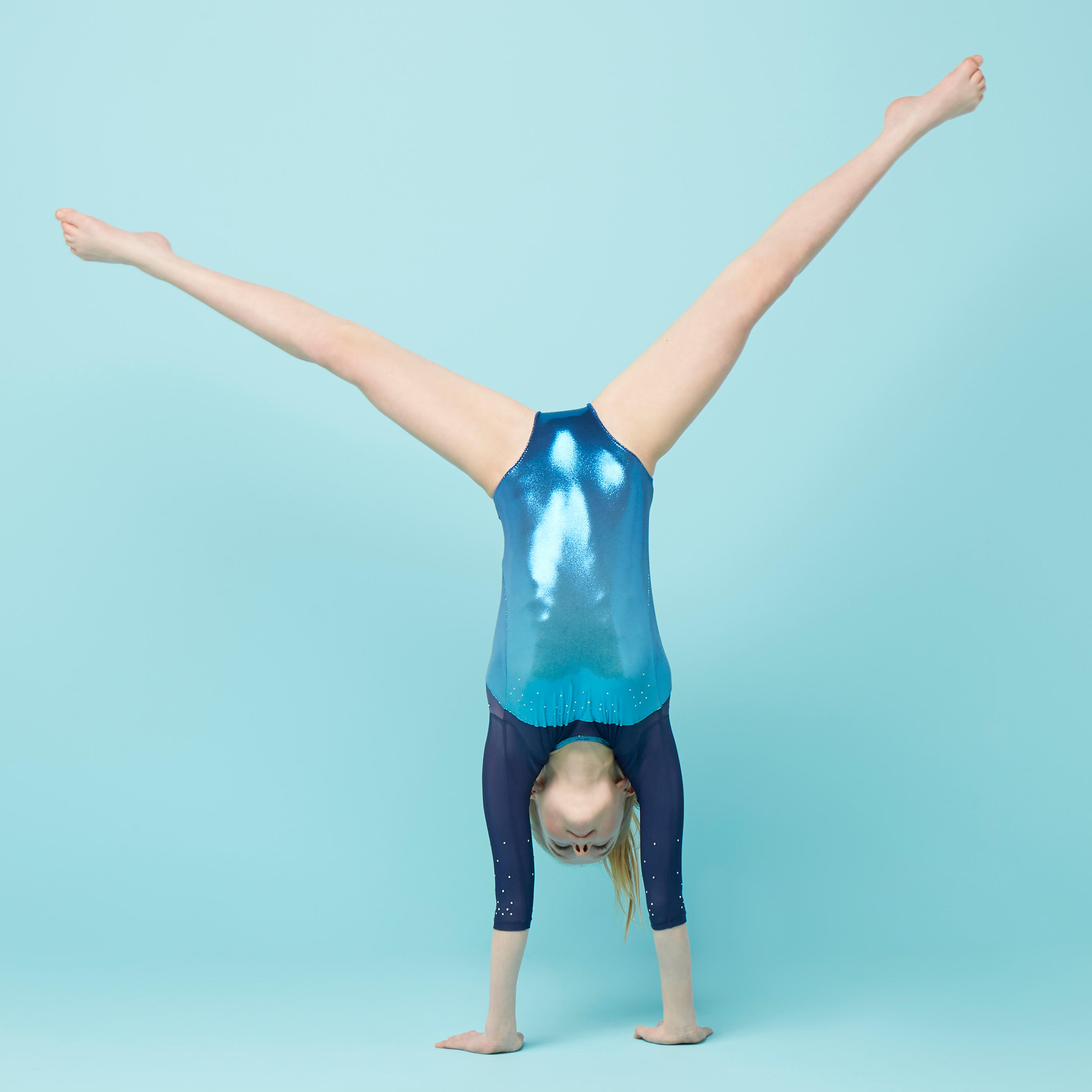 Girls' Gym Leotard - Blue 2/6