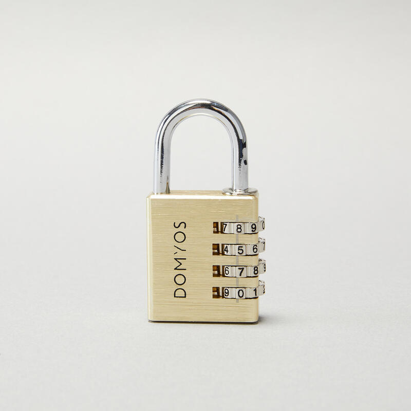 Fitness Metallic Combination Padlock DOMYOS Decathlon