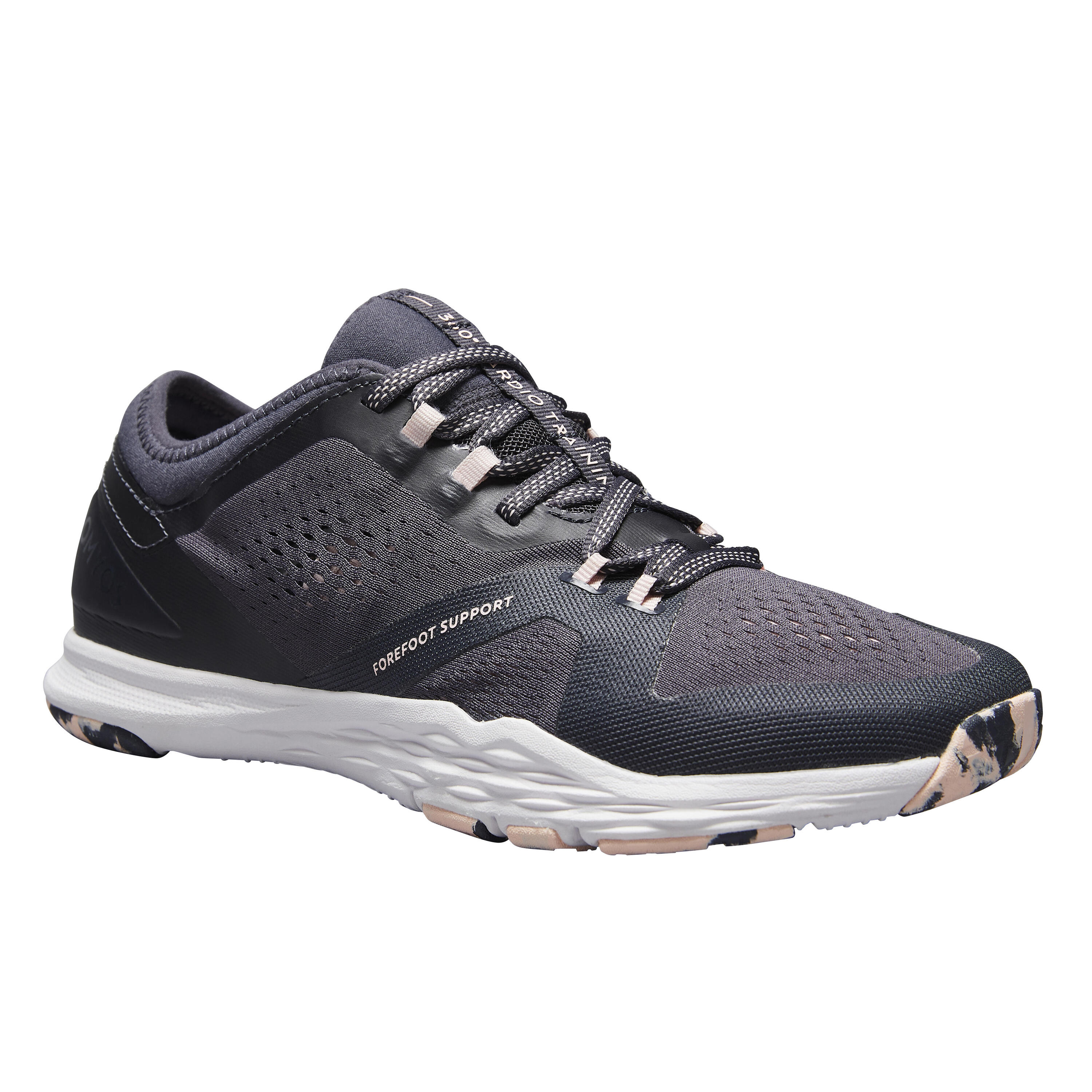 DOMYOS Zapatillas de fitness 900 mujer gris y rosa 