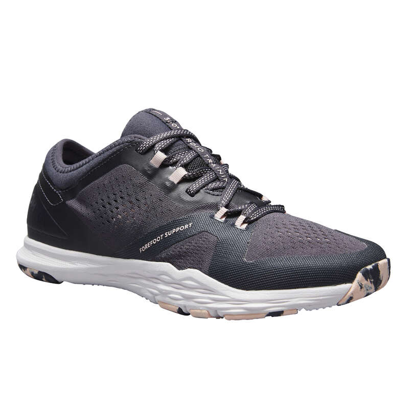 DOMYOS Women's Fitness Shoes 900 Grey/Pink Decathlon