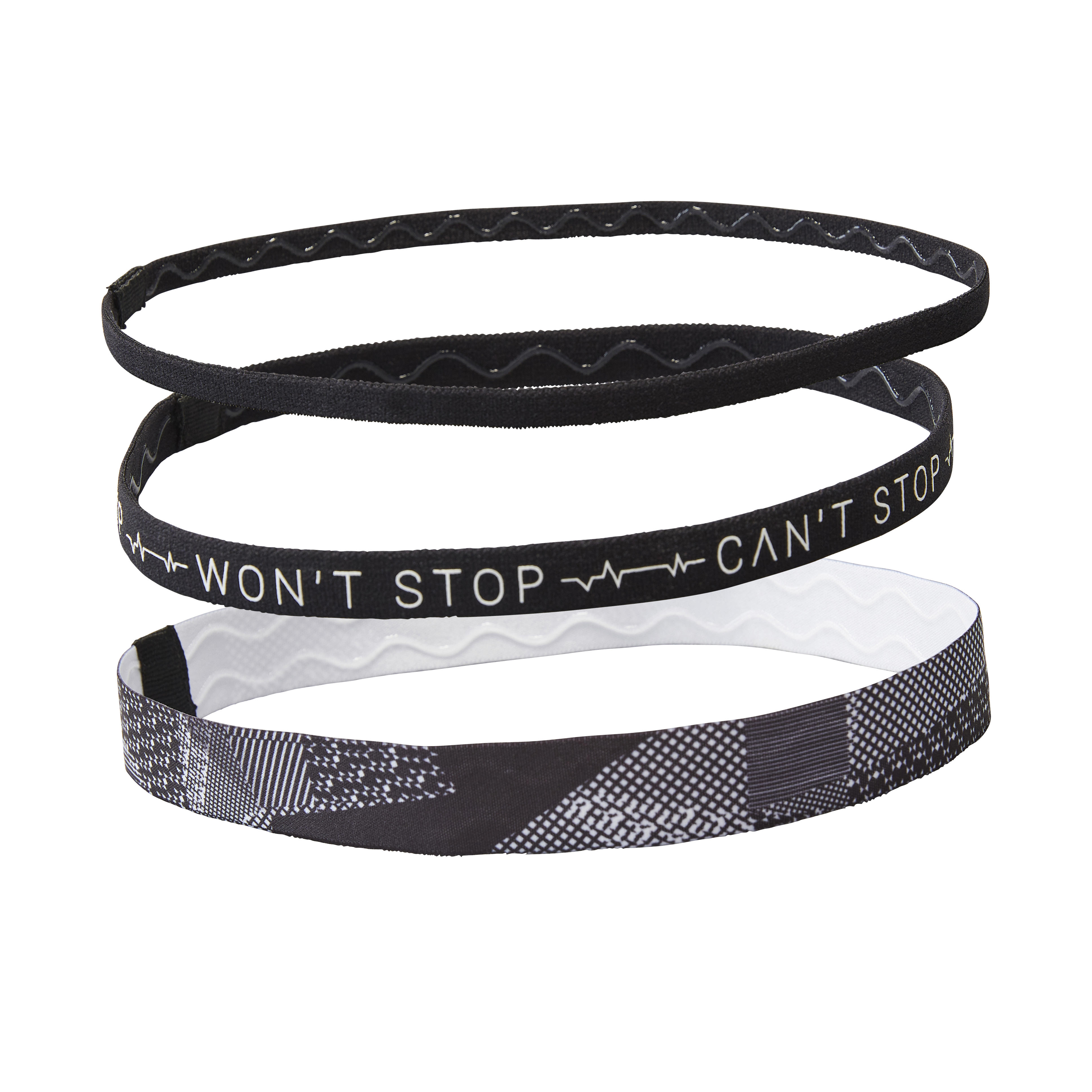 Women Gym Hair Tie Tri Pack Grey