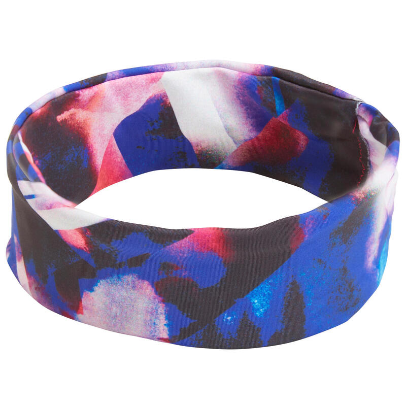 Bandeau cheveux fitness cardio training imprimé multicolore