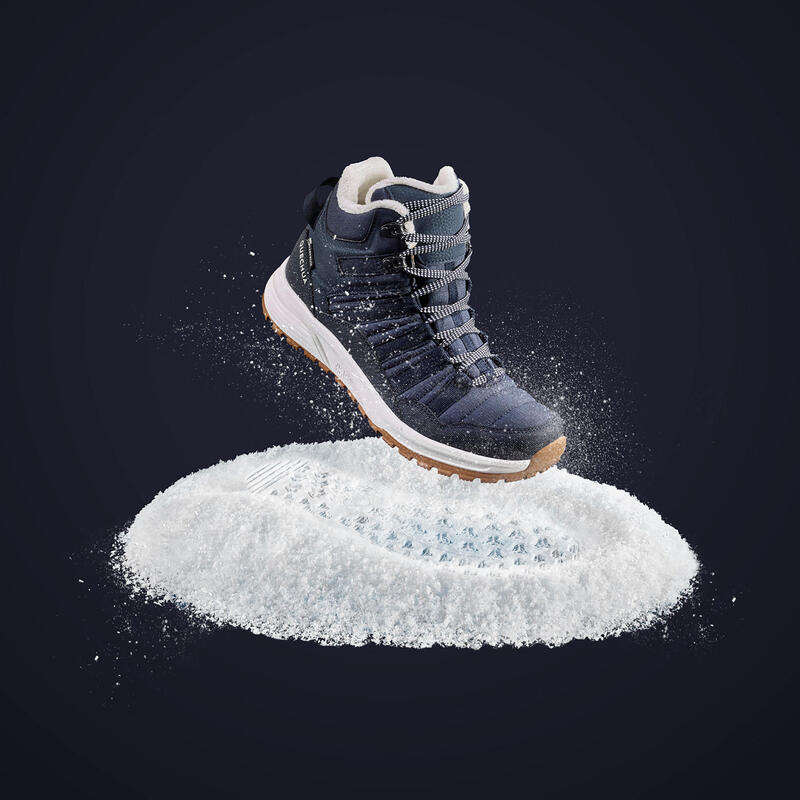 Women's warm waterproof snow hiking shoes - SH500 Mid