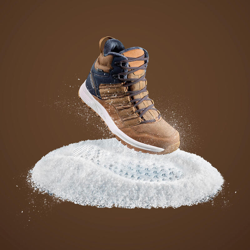 Férfi téli túracipő SH100 X-Warm, vízhatlan