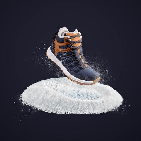 Ботинки теплые водонепроницаемые походные женские SH100 X-WARM Mid