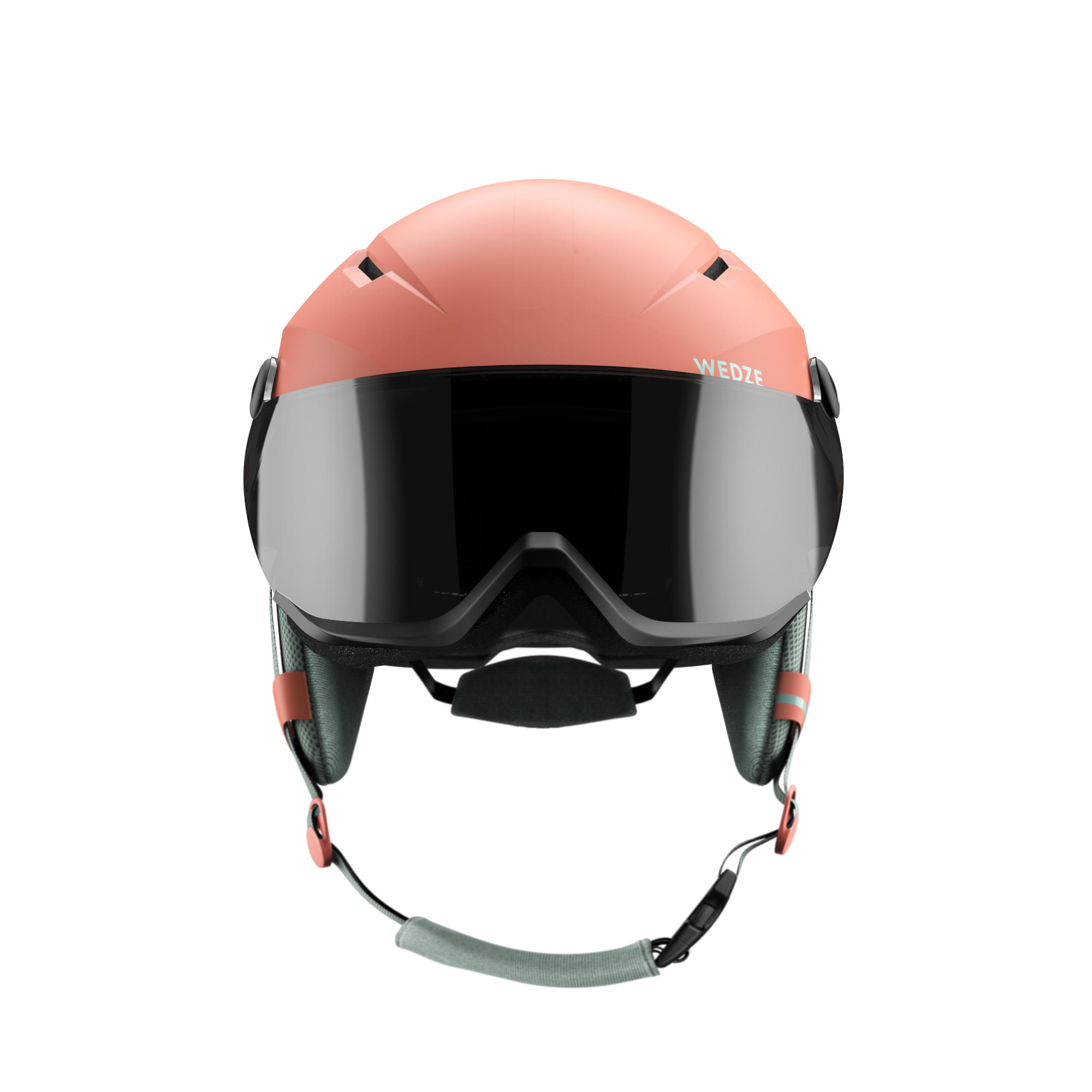 ADULTS' DOWNHILL SKI HELMET WITH VISOR H350 - CORAL 9/9