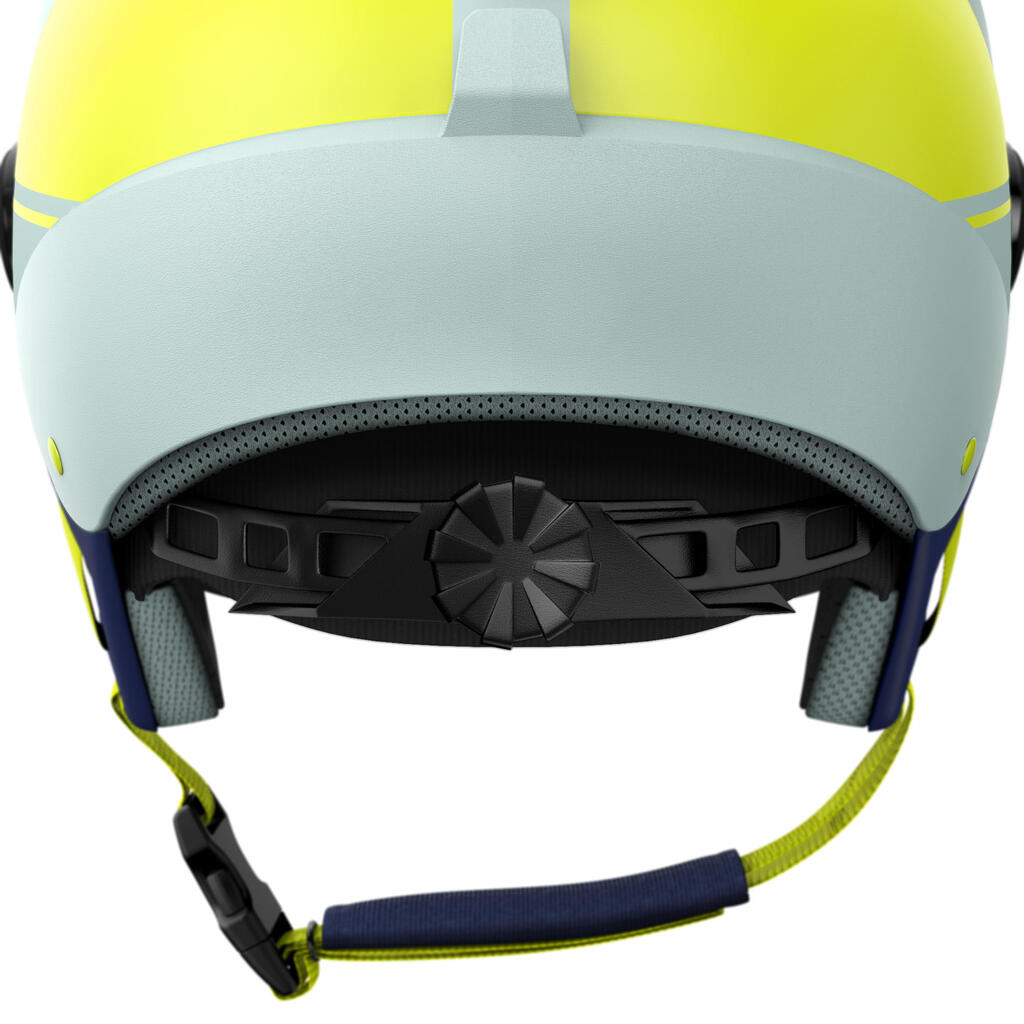 Skihelm mit Visier Piste H-Kid 550 Kinder blau/gelb 