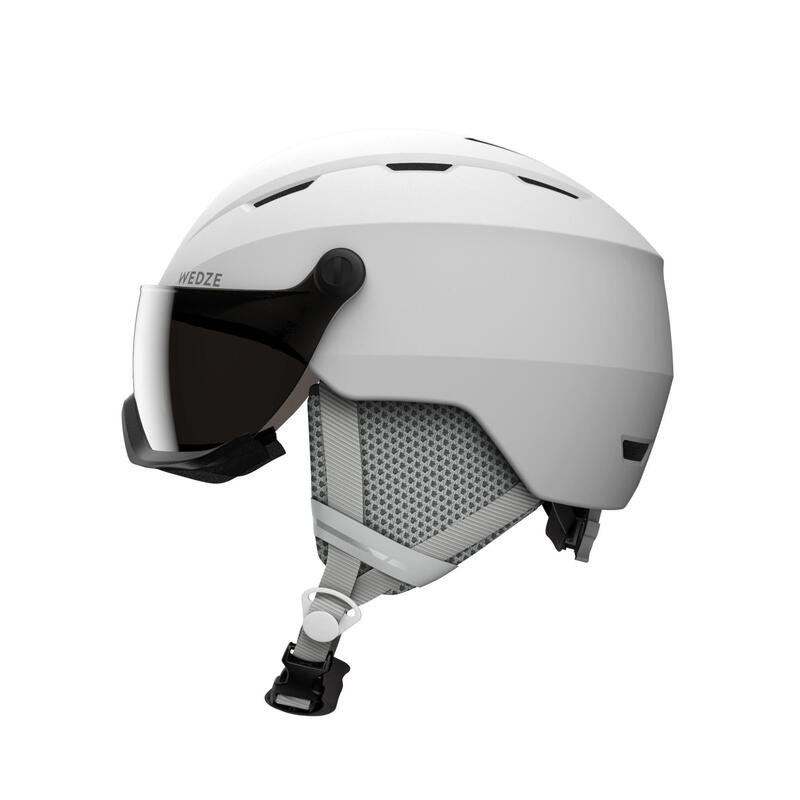 CAPACETE DE SKI COM VISEIRA CASQUE ADULTO - H350 - BRANCO