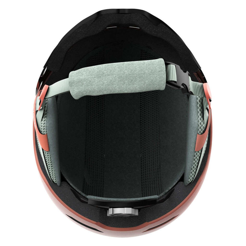 Skihelm mit Visier Piste H350 Erwachsene koralle
