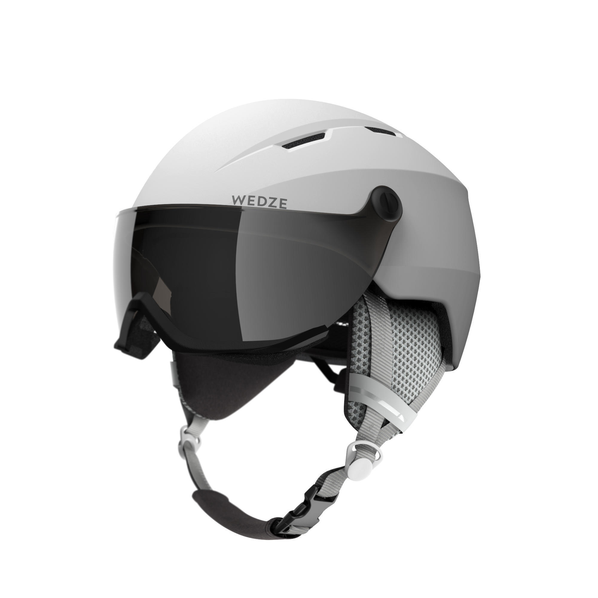 Skihelm mit Visier Erwachsene - H350 weiss