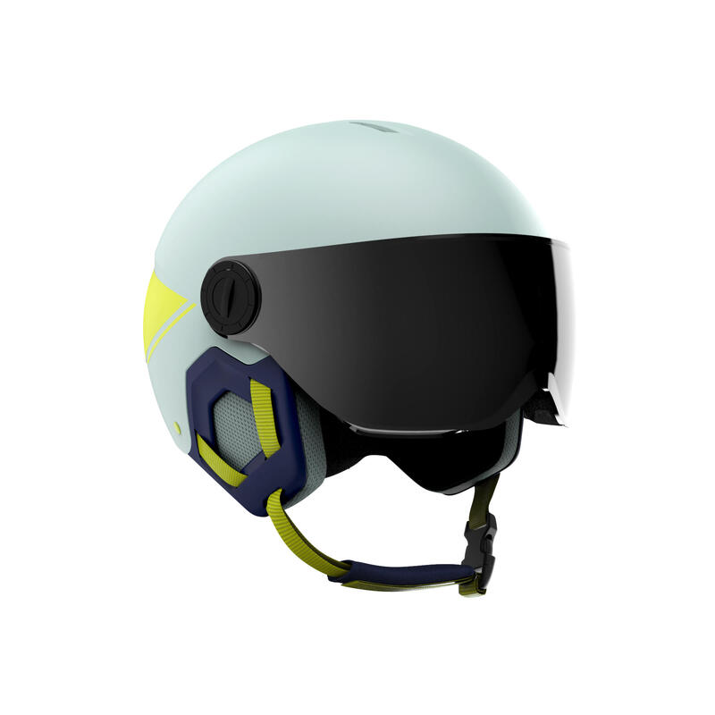 Casco Esquí y Snowboard, Wedze, H-KID 550, Niños, Visera, Verde
