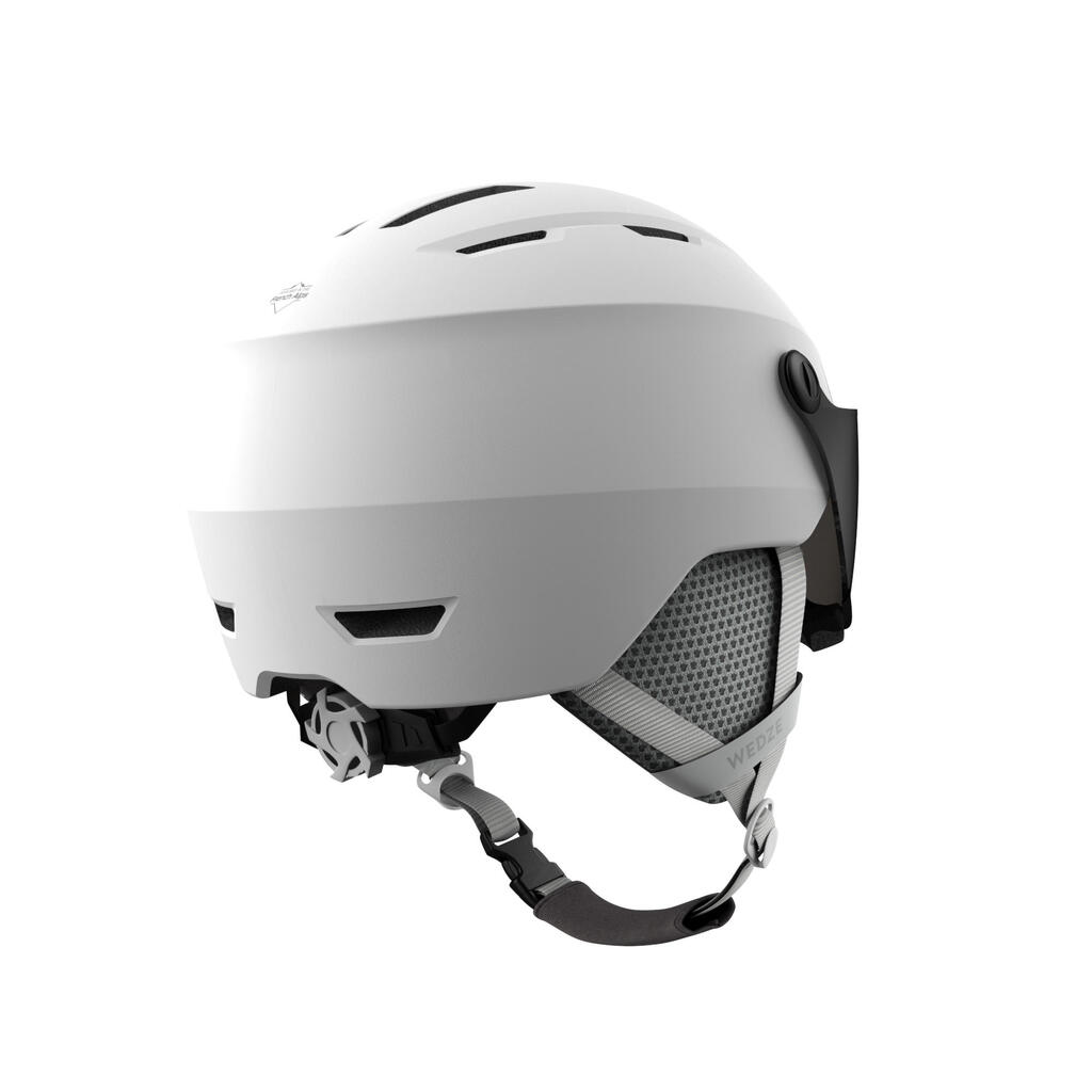 Skihelm mit Visier Piste H350 Erwachsene weiß