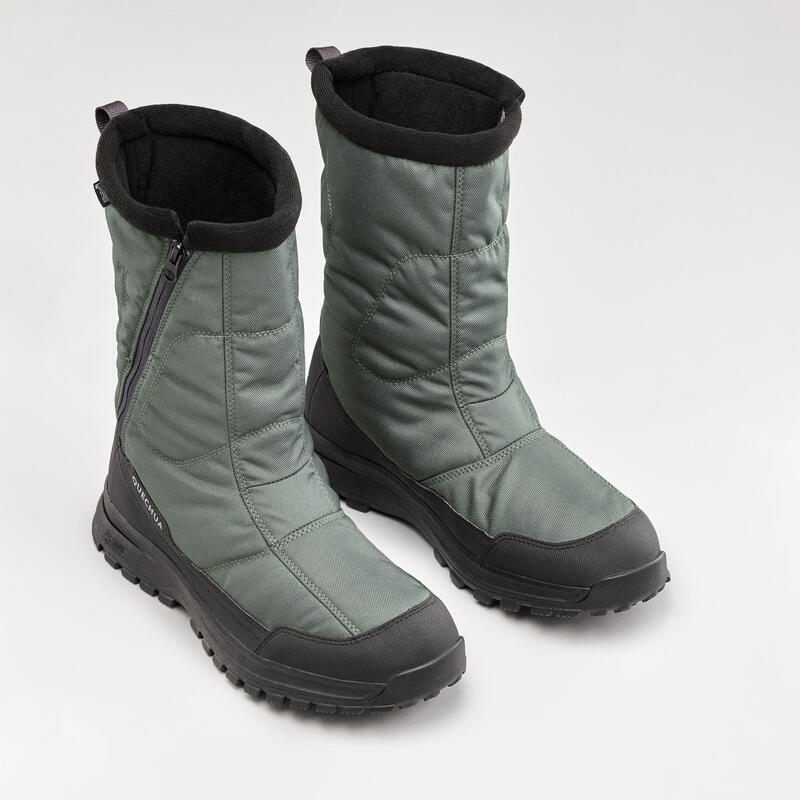 Botas de caminhada na neve impermeáveis - SH100 ULTRA-WARM - Homem Fecho Correr