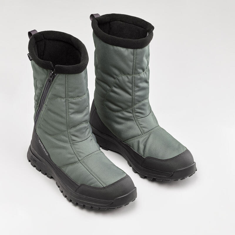 Men's Warm Waterproof Hiking Boots - SH100 ULTRA-WARM - Zip.