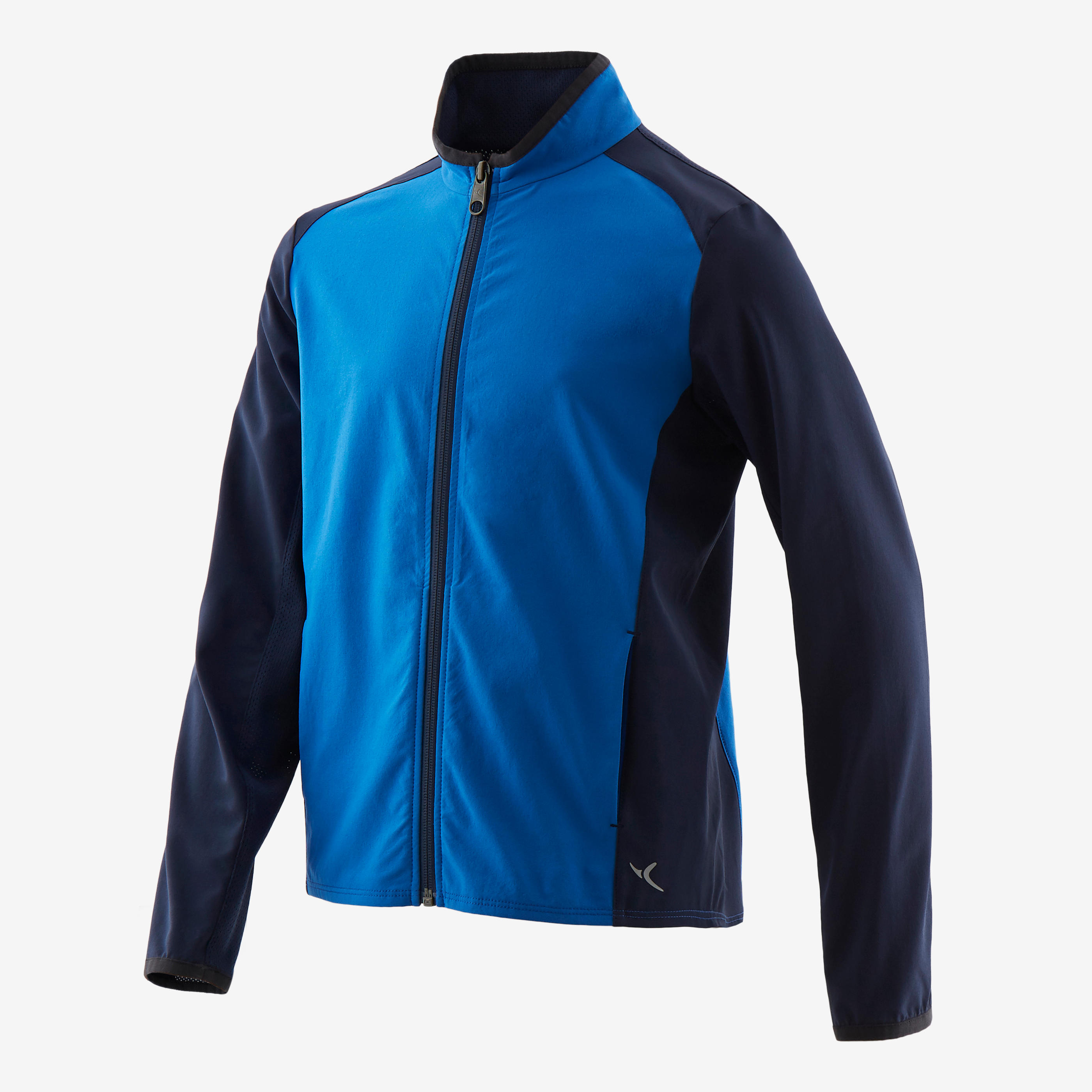 Boys' Light Breathable Gym Jacket W500 - Blue/Navy Blue 2/6