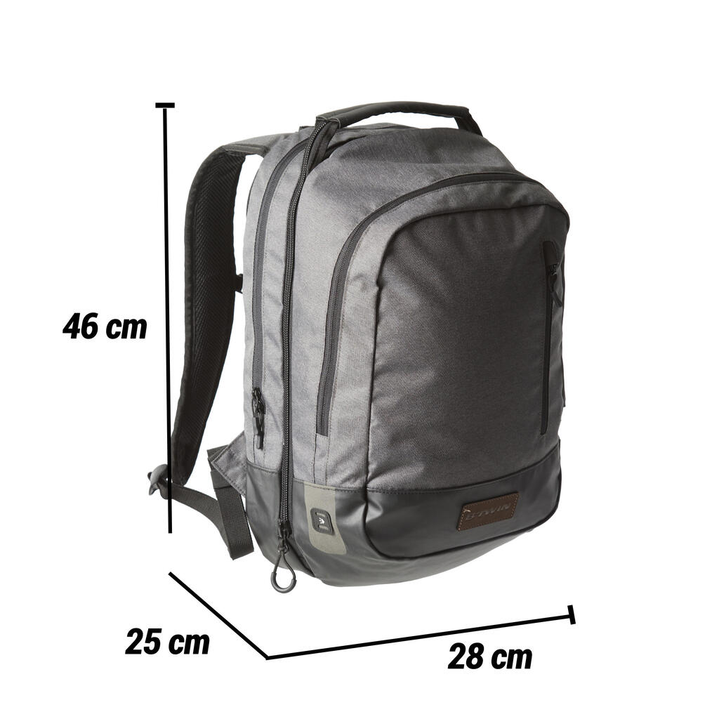 Fahrradtasche Gepäcktasche Rucksack 500 25 Liter grau/schwarz