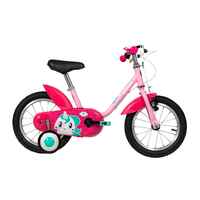 Bicicleta para niños HYC500 rin 14" 3 - 5 años rosa unicorn - BTWIN