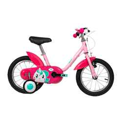 Bicicleta para niños unicorn HYC500 rin14" btwin 3 a 5 años - rosa