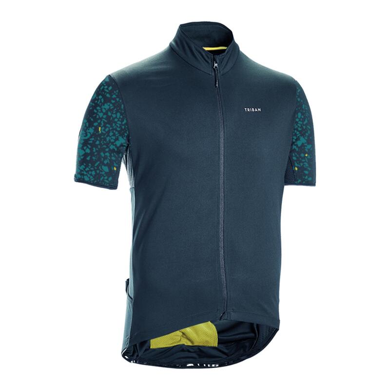 MAILLOT MANCHES COURTES VELO ROUTE HOMME RC500 TERRAZZO PETROLE