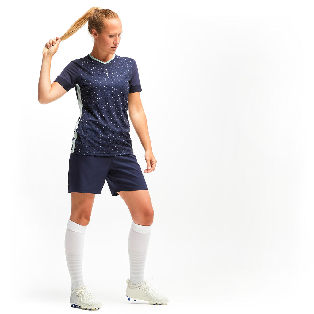 Women's Football Jersey F500 - Blue/Green