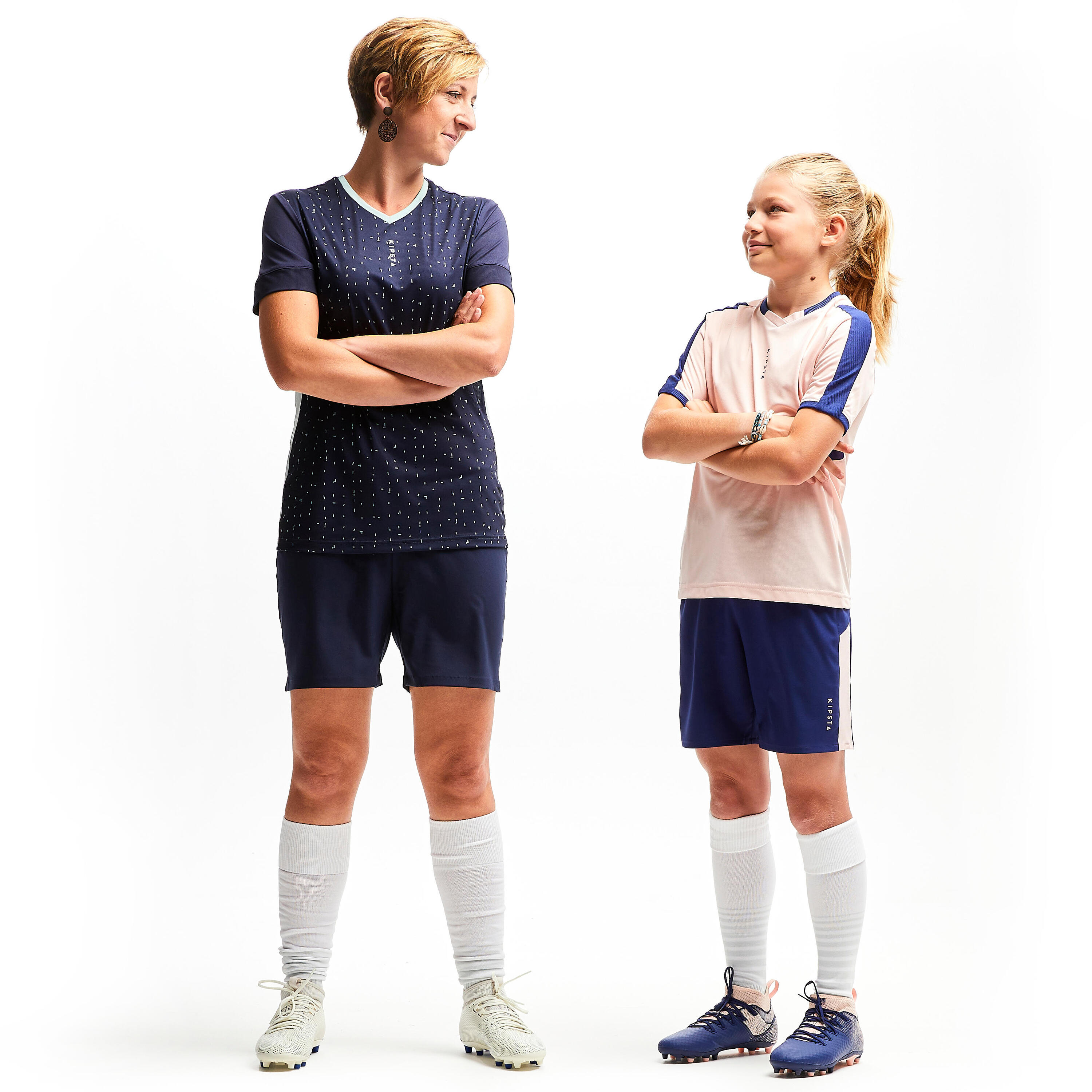 Girls' Short-Sleeved Football Jersey F500 - Pink 6/6
