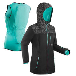 Snowboard- en ski-jas voor dames 3-in-1 SNB JKT 500 PROTEC zwart