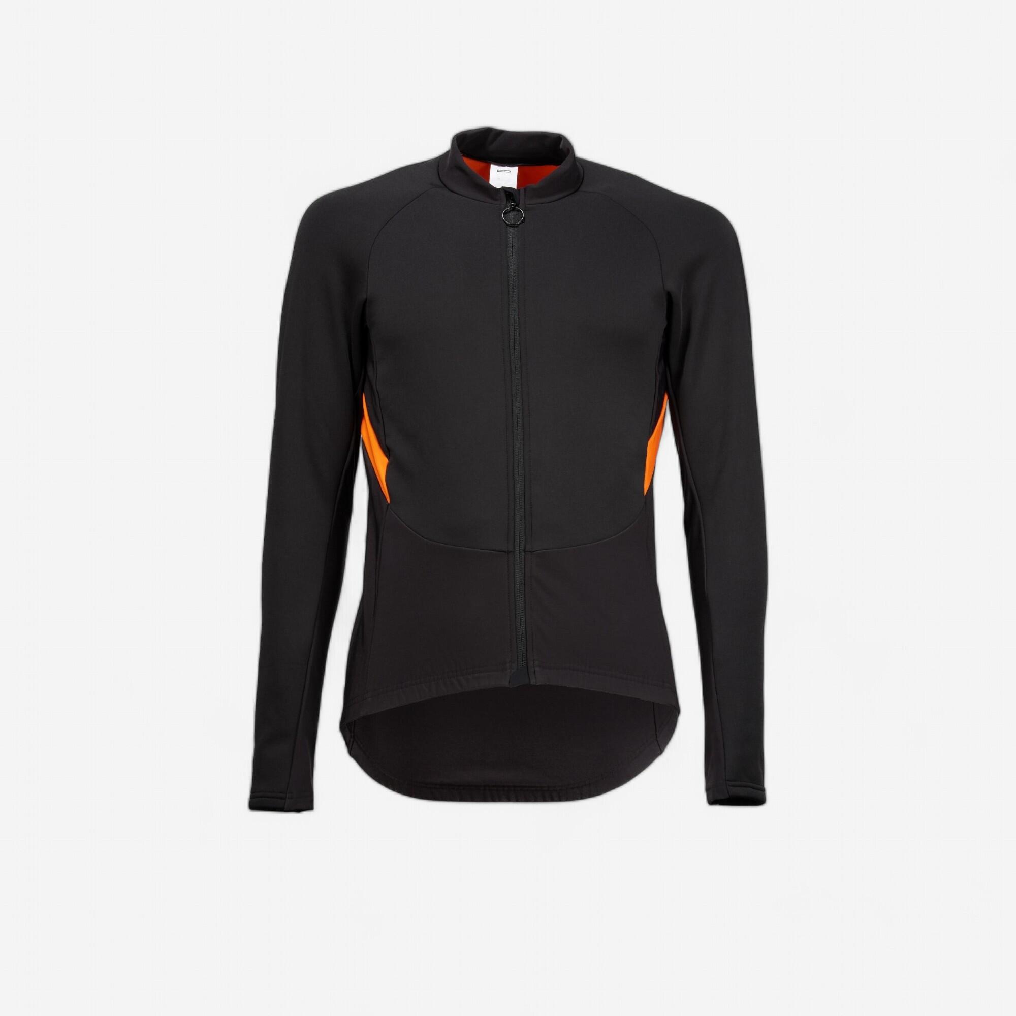 Maglie bici da corsa Maglia uomo Handbike nera invernale DECATHLON