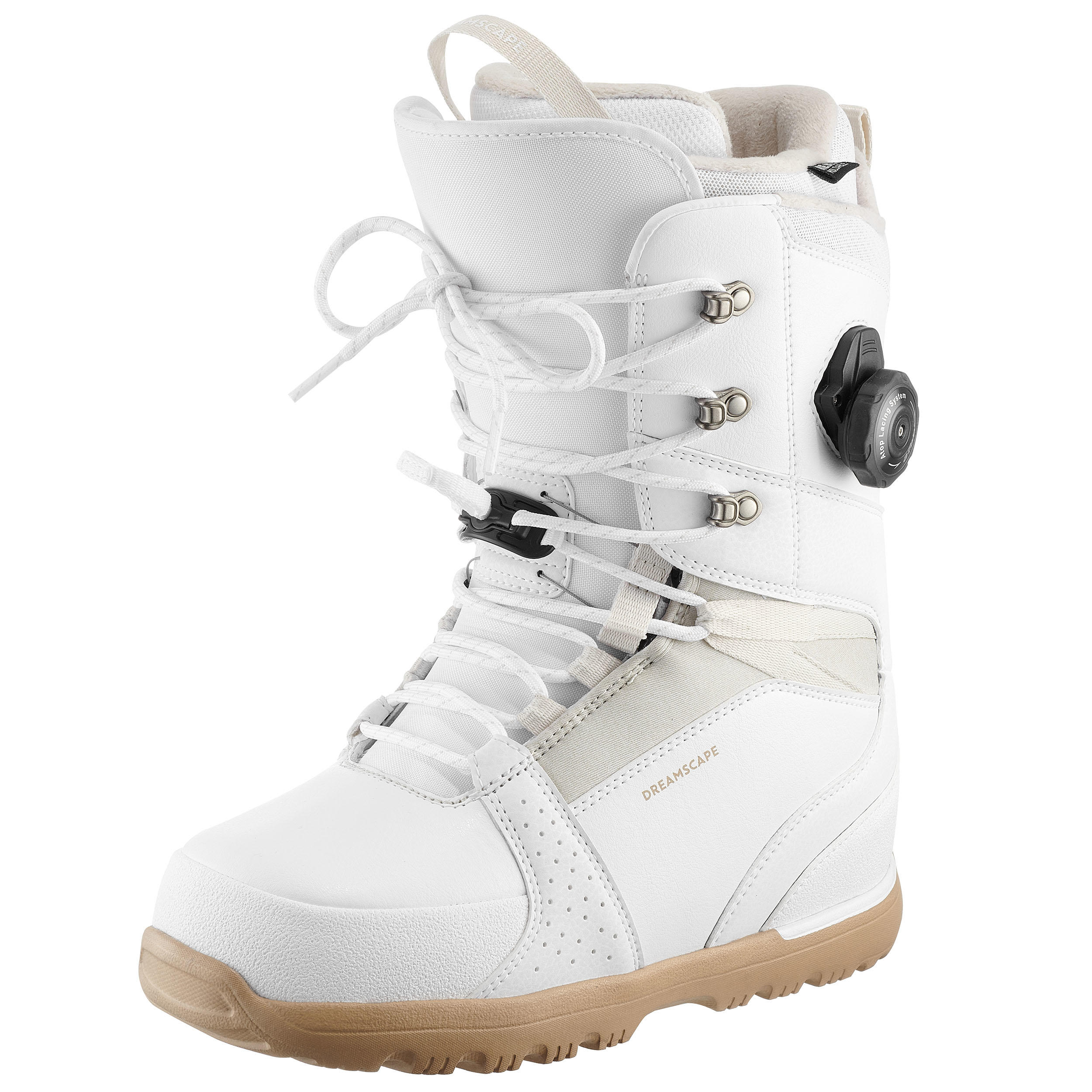 DREAMSCAPE Women's Snowboard Boots FS/AM Endzone, White 