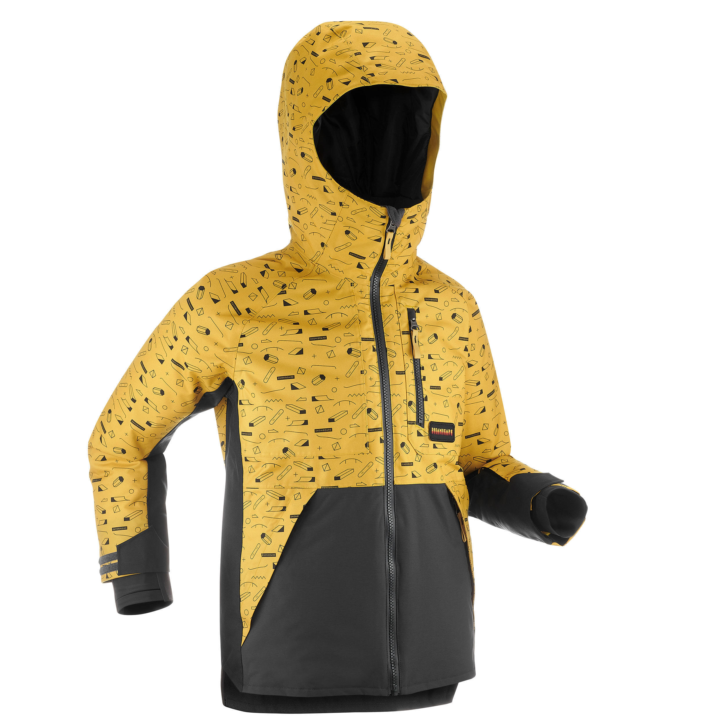 KIDS’ SNOWBOARD SNB 500 JACKET – yellow 2/15