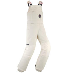 Snowboardbroek (en skibroek) voor meisjes Bib 500 beige