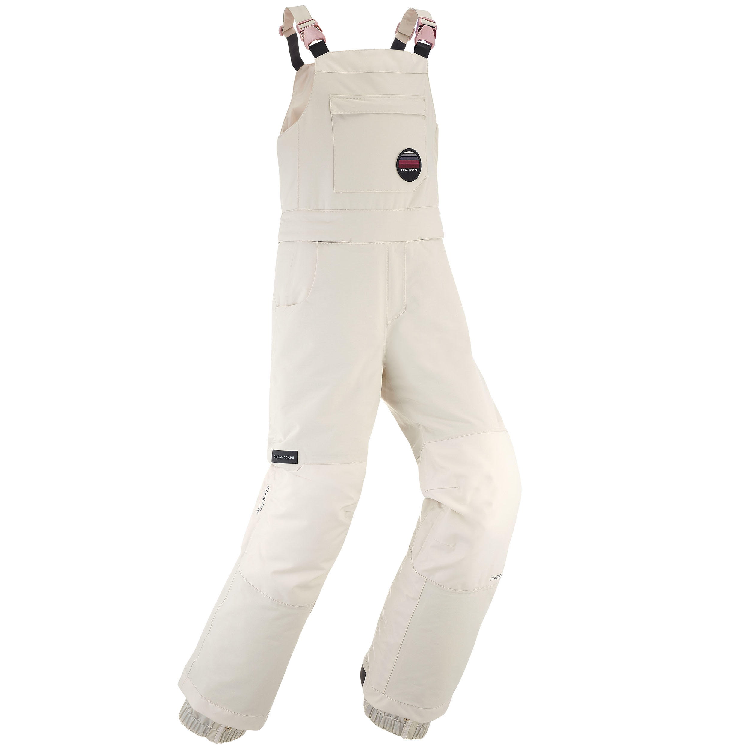 Salopette snowboard bambina BIB 500 beige DREAMSCAPE | DECATHLON
