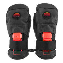 Children's snowboarding mittens - MI 500 JR Protect, black and orange