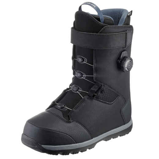 Men's snowboard boots with adjustment wheel, medium flex - ALLROAD 500 black