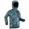 KIDS’ SNOWBOARD JACKET SNB 500 - Graphite Camo Grey/Blue